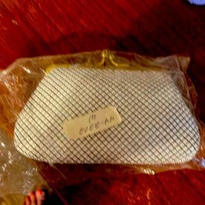 Whiting and Davis brand new white coin purse